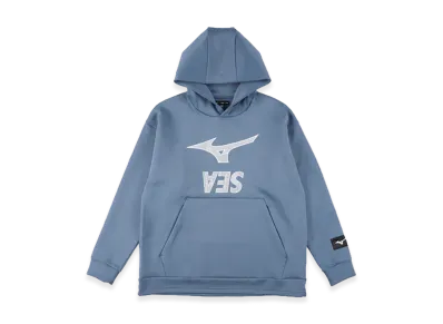 WIND AND SEA x MIZUNO Loose Fit Hooded Sweatshirt "Wind Blue"