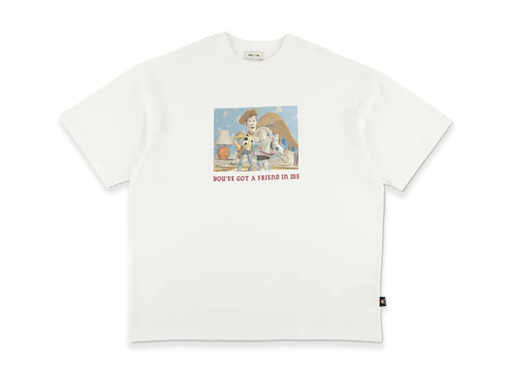 WIND AND SEA x TOY STORY Vintage Tee Friend "White"