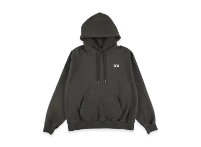 WIND AND SEA Palm Tree Pachwork Hooded Sweat Shirt "Black"