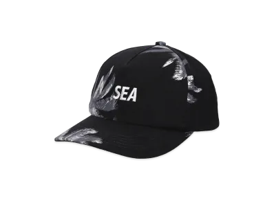 WIND AND SEA Palm Tree Flannel Cap "Black"