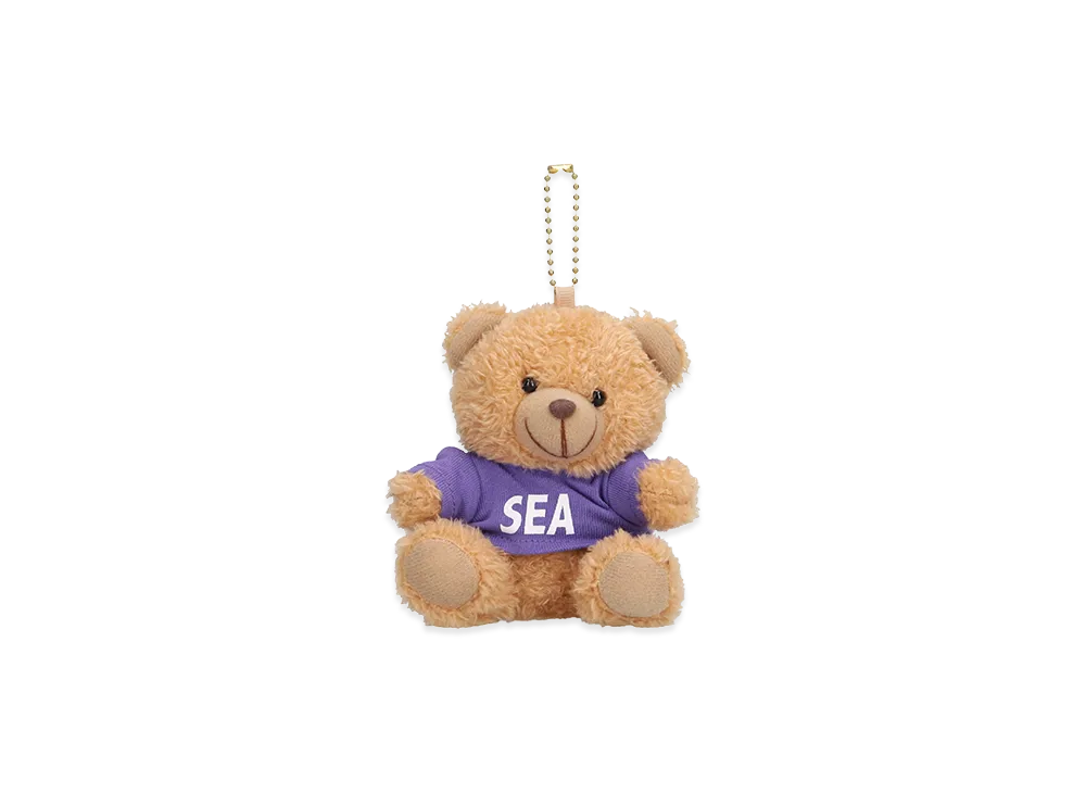 WIND AND SEA Teddy Bear Key Ring "Purple"