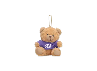 WIND AND SEA Teddy Bear Key Ring "Purple"