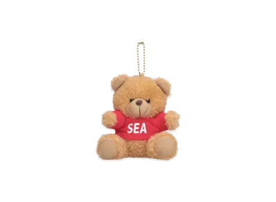 WIND AND SEA Teddy Bear Key Ring "Red"