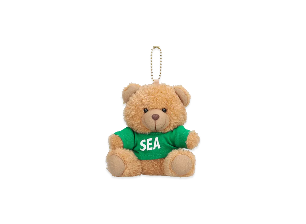 WIND AND SEA Teddy Bear Key Ring "Green"