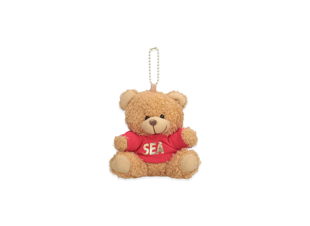 WIND AND SEA Teddy Bear Key Ring "Red/Gold"