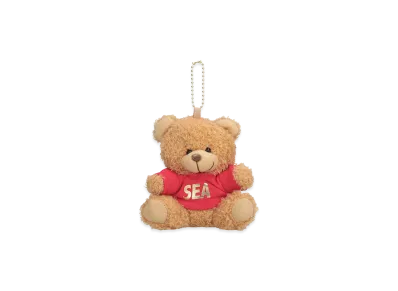 WIND AND SEA Teddy Bear Key Ring "Red/Gold"