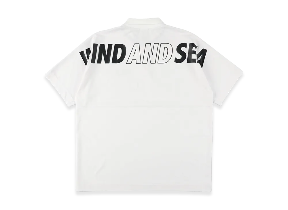 WIND AND SEA S/S Mock Neck Knit Polo "Offwhite"