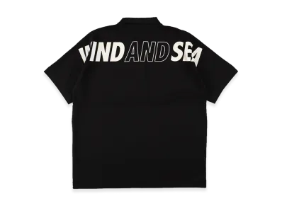 WIND AND SEA S/S Mock Neck Knit Polo "Black"