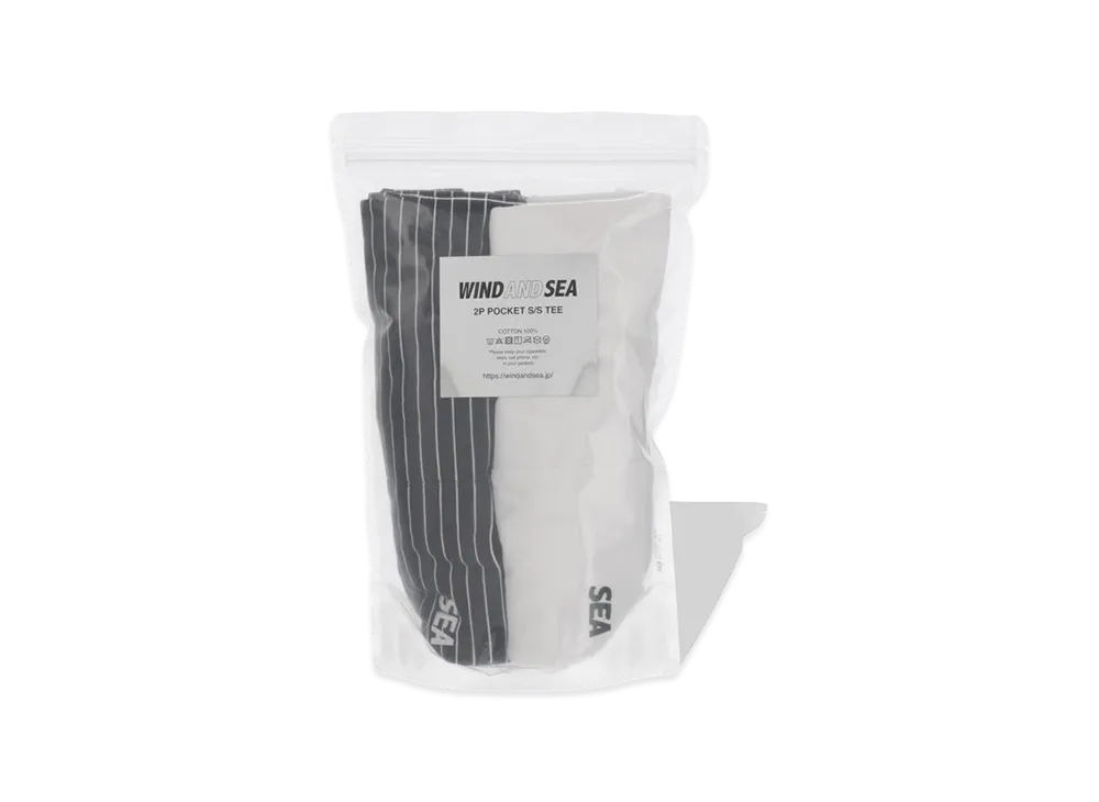 WIND AND SEA Sea Ess 2P Pocket S/S Tee "White Navyborder"