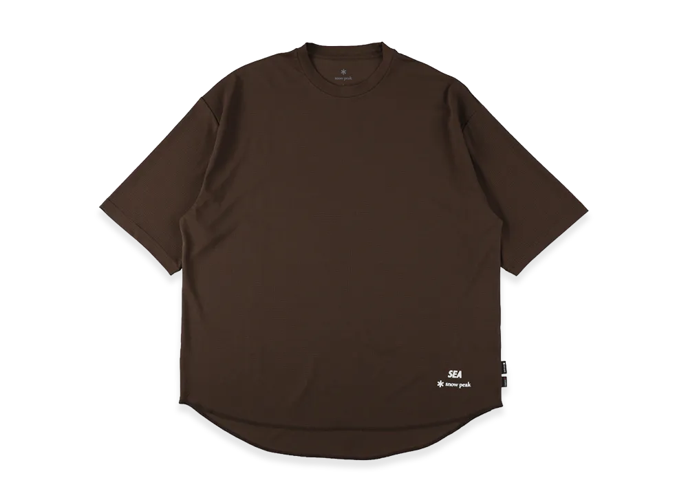 WIND AND SEA x Snow Peak Polartec Power Dry Wide T-Shirt "Brown"