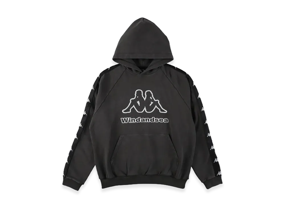 WIND AND SEA x Kappa Hooded Sweatshirt "Black"