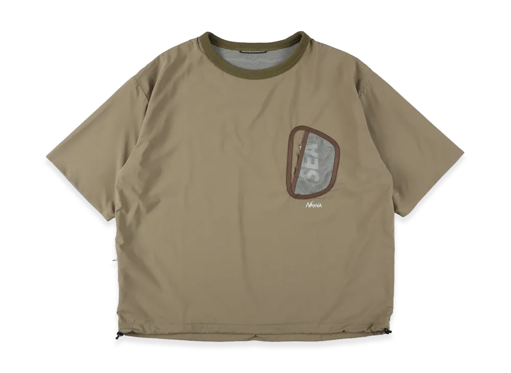 WIND AND SEA x NANGA Phantom Grid Reversible Tee "Khaki"