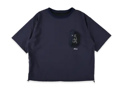 WIND AND SEA x NANGA Phantom Grid Reversible Tee "Navy"