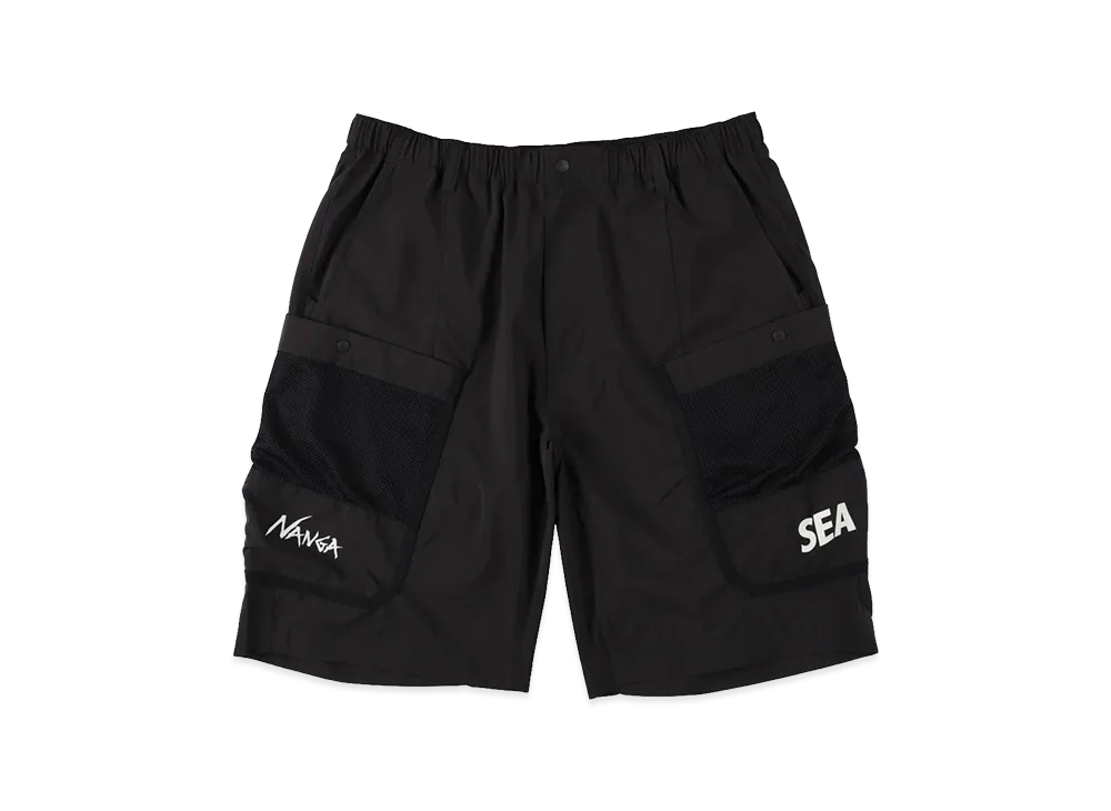 WIND AND SEA x NANGA Phantom Grid Cargo Shorts "Black"