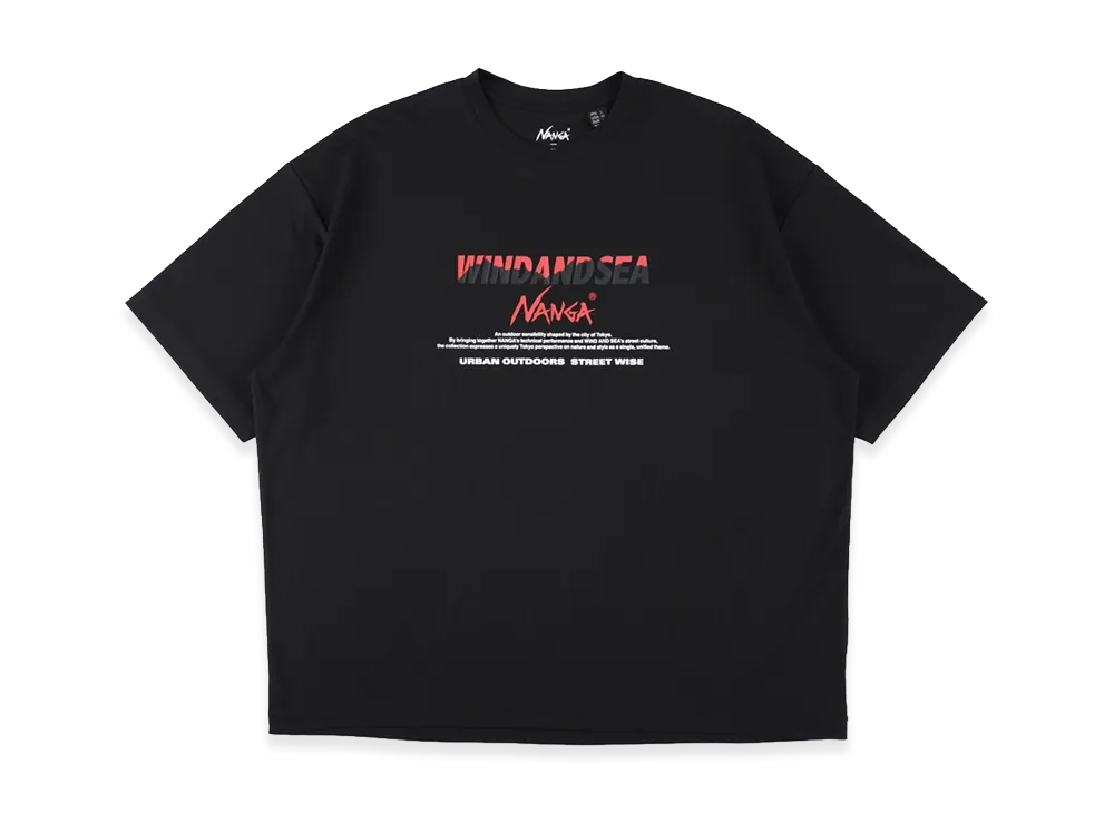 WIND AND SEA x NANGA Power Dry NW Logo Tee "Black"