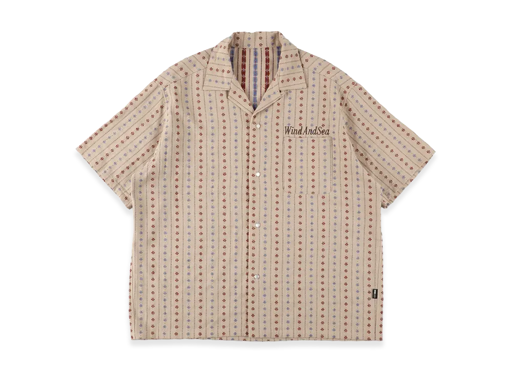 WIND AND SEA Flower Pattern S/S Shirt "Ivory"