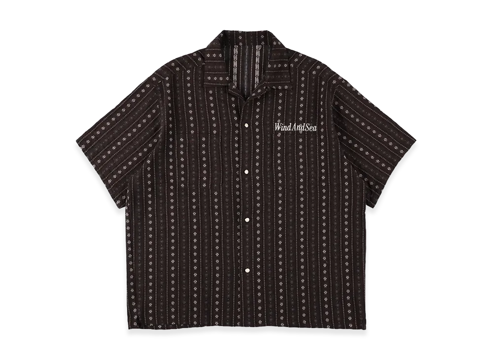 WIND AND SEA Flower Pattern S/S Shirt "Brown"