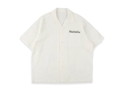 WIND AND SEA Cotton Lace S/S Shirt "White"