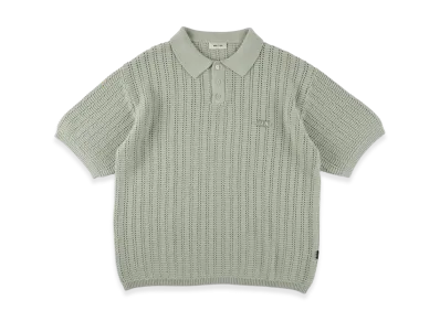 WIND AND SEA Summer Knit Polo "Sage_Green"