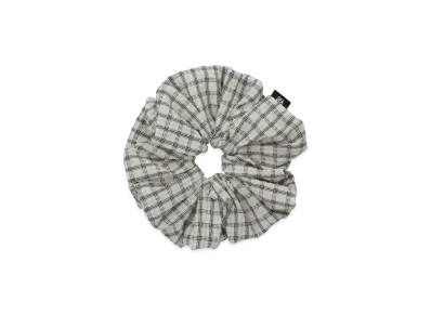 WIND AND SEA Women's Plaid Big Hair Tie "White"