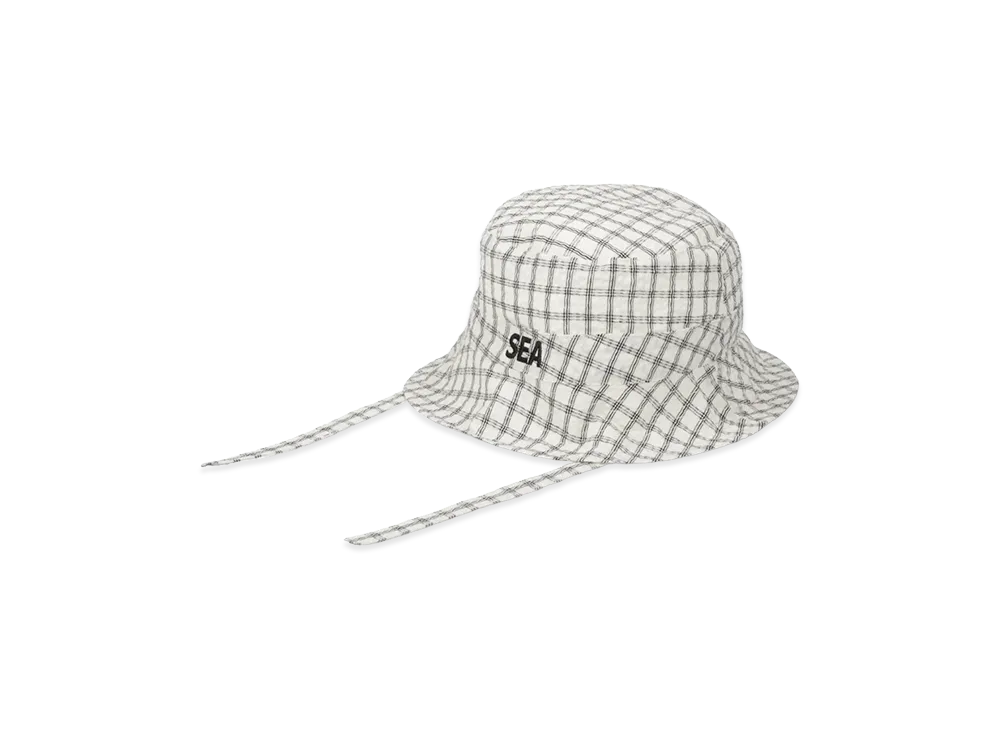 WIND AND SEA Plaid Logo Hat "White"