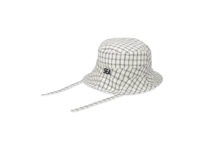 WIND AND SEA Plaid Logo Hat "White"