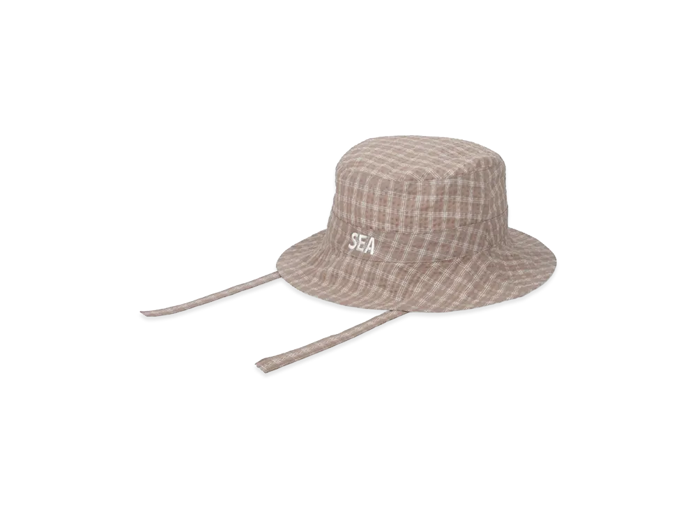 WIND AND SEA Plaid Logo Hat "Brown"