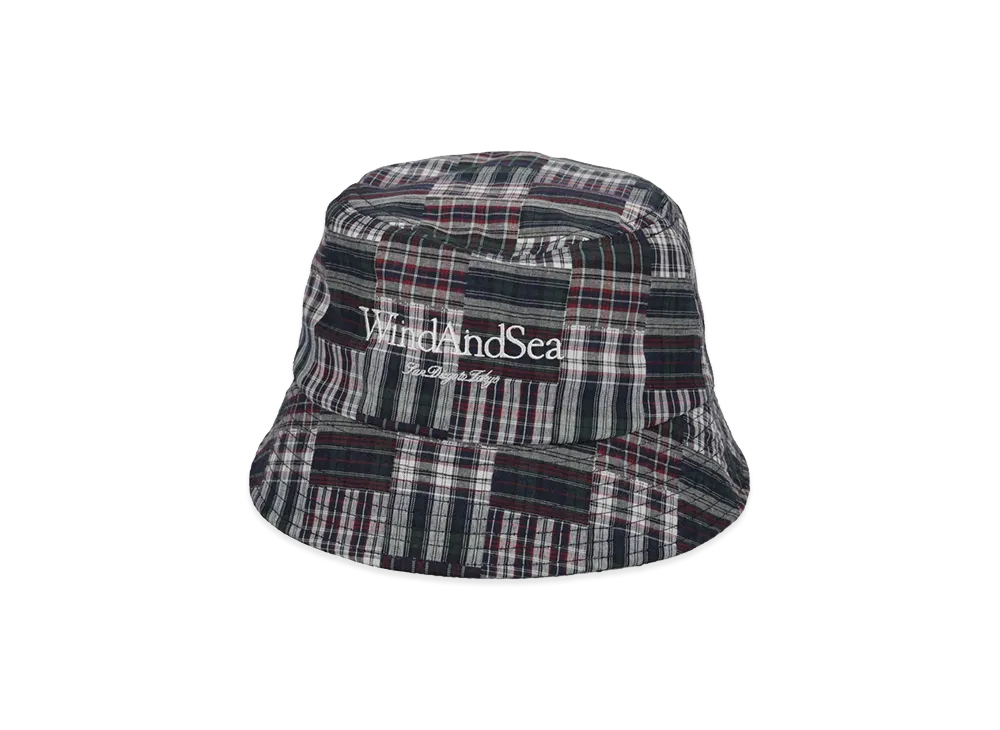 WIND AND SEA Logo Bucket Hat "Brown Check"