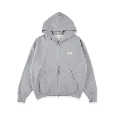 WIND AND SEA Cozy Cloud Zip-Up Hooded Sweatshirt "Gray"