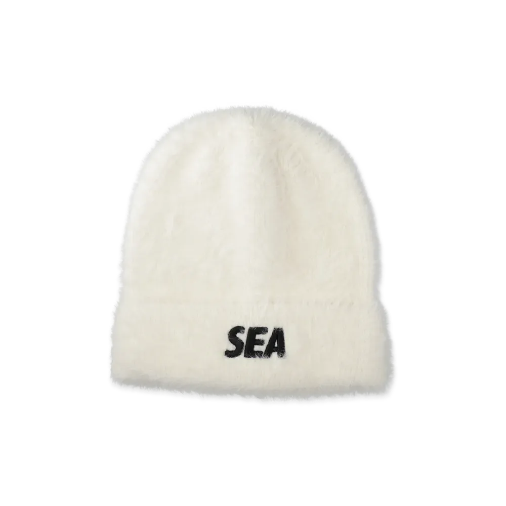 WIND AND SEA Shaggy Knit Cap "Off White"