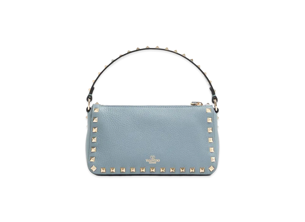 Valentino Women's Rockstud Small Leather Shoulder Bag "Gray"
