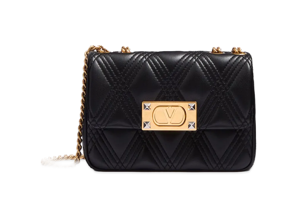 Valentino Women's Small Shoulder Bag Quiltie 67 "Black"
