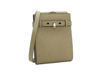 Valextra Slim B Tracollina Shoulder Bag "Oyster"