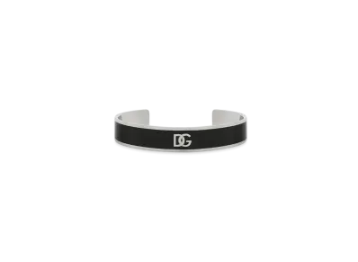 DOLCE&GABBANA Enameled Bracelet With DG Logo "Black"