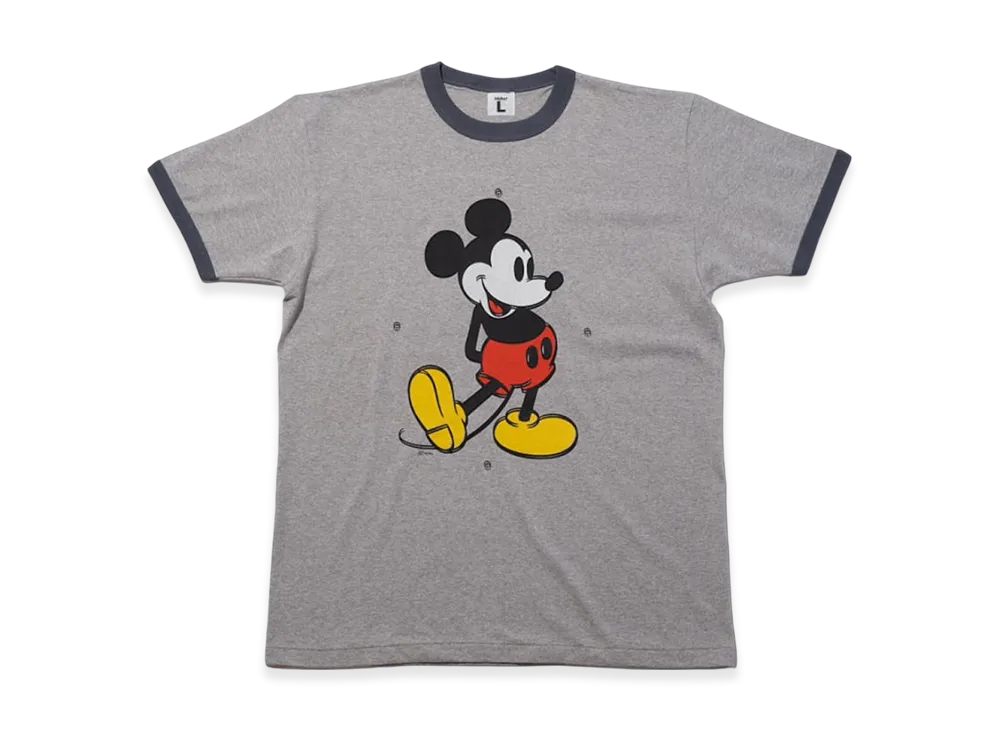 Weber x Disney Collection Mickey Mouse / Proof Printing Tee Ringer "Gray"