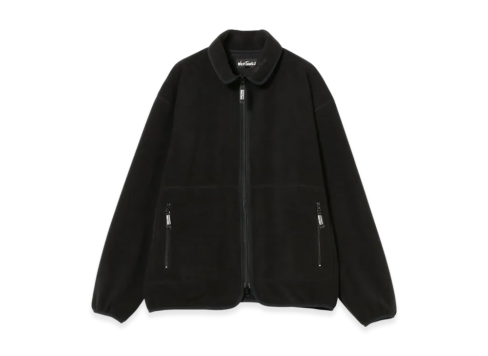 WILD THINGS Grid Fleece Jacket "Black"