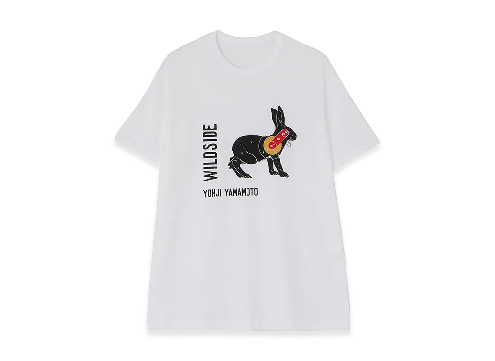 WILDSIDE YOHJI YAMAMOTO Rabbit Hunting T-shirt "White"