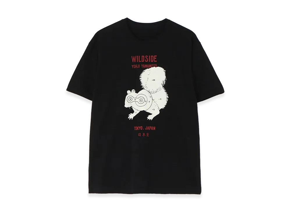 WILDSIDE YOHJI YAMAMOTO Squirrel Hunting T-shirt "Black"