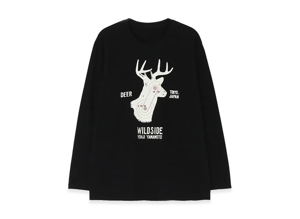 WILDSIDE YOHJI YAMAMOTO Deer Hunting Long Sleeve T-shirt "Black"