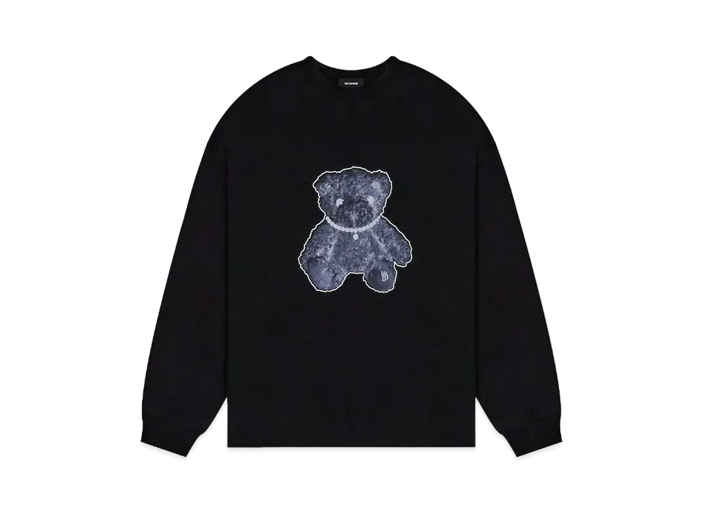 WE11DONE Necklace Teddy Long Sleeve T-shirt "Black"