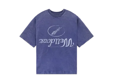 WE11DONE Reversed Logo Washed T-shirt "Navy"