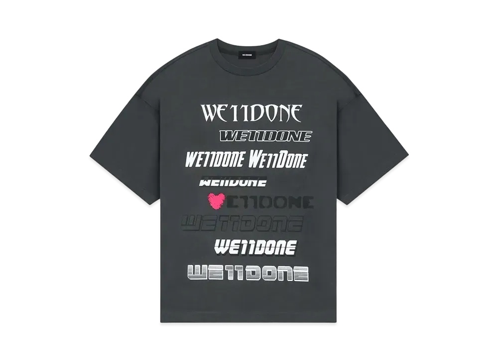 WE11DONE Love We11Done Logo T-shirt "Charcoal"