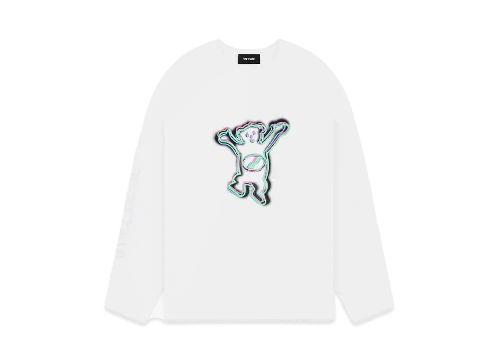 WE11DONE Colorful Teddy Print Long-Sleeved T-shirt "White"