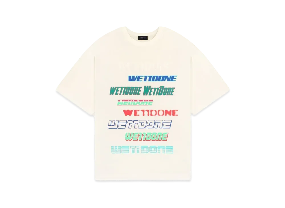 WE11DONE We11Done Multi Logo T-shirt "Ivory"