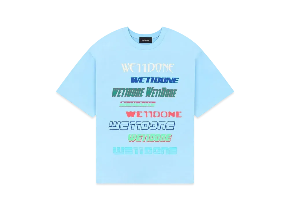 WE11DONE We11Done Multi Logo T-shirt "Sky"