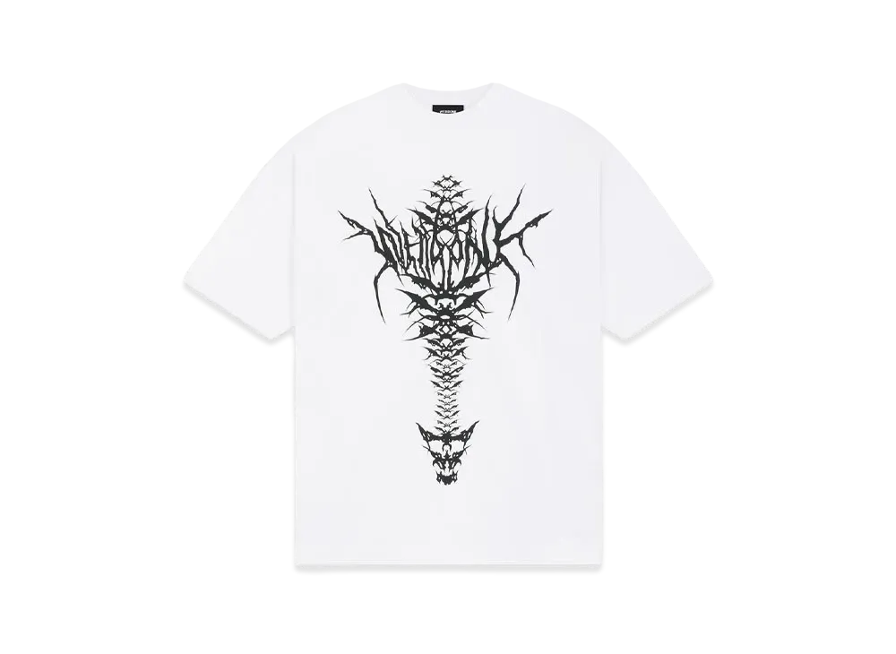WE11DONE Spine Skull T-shirt "White"