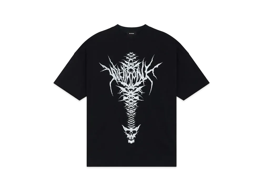WE11DONE Spine Skull T-shirt "Black"