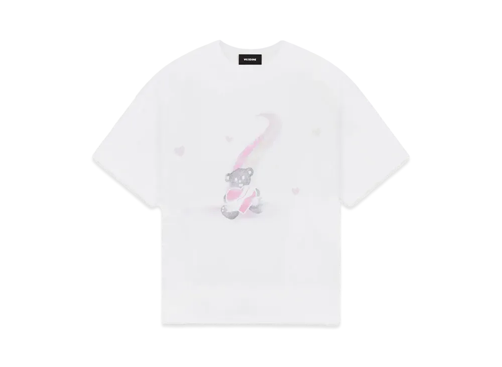 WE11DONE Teddy Bear Print T-Shirt "White"