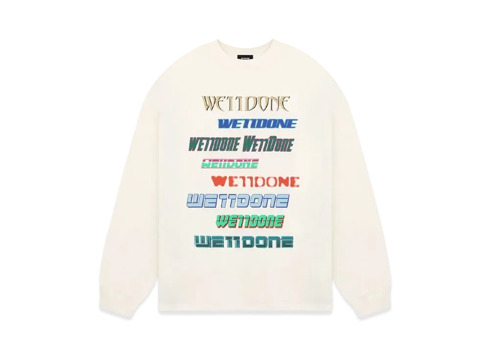 WE11DONE Multi Logo Long-sleeved T-shirt "White"