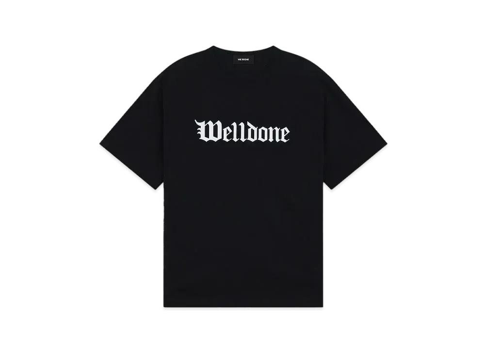 WE11DONE Gothic Logo T-shirt "Black"